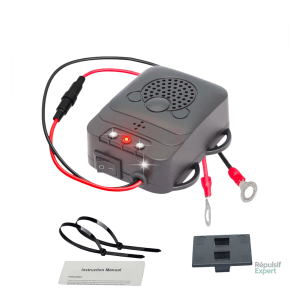 Répulsif ultrasons et flashs pour éviter les nuisibles
